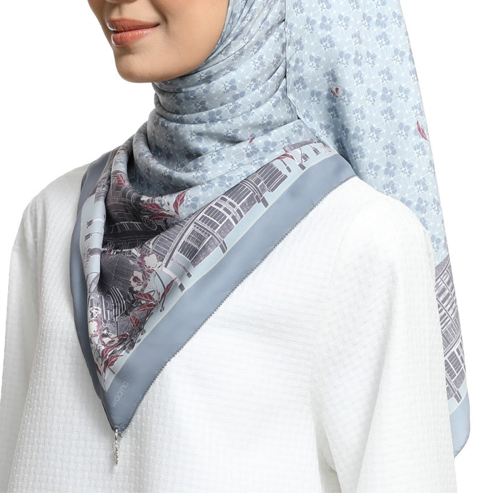 WARISAN IN SQ SILVERY BLUE